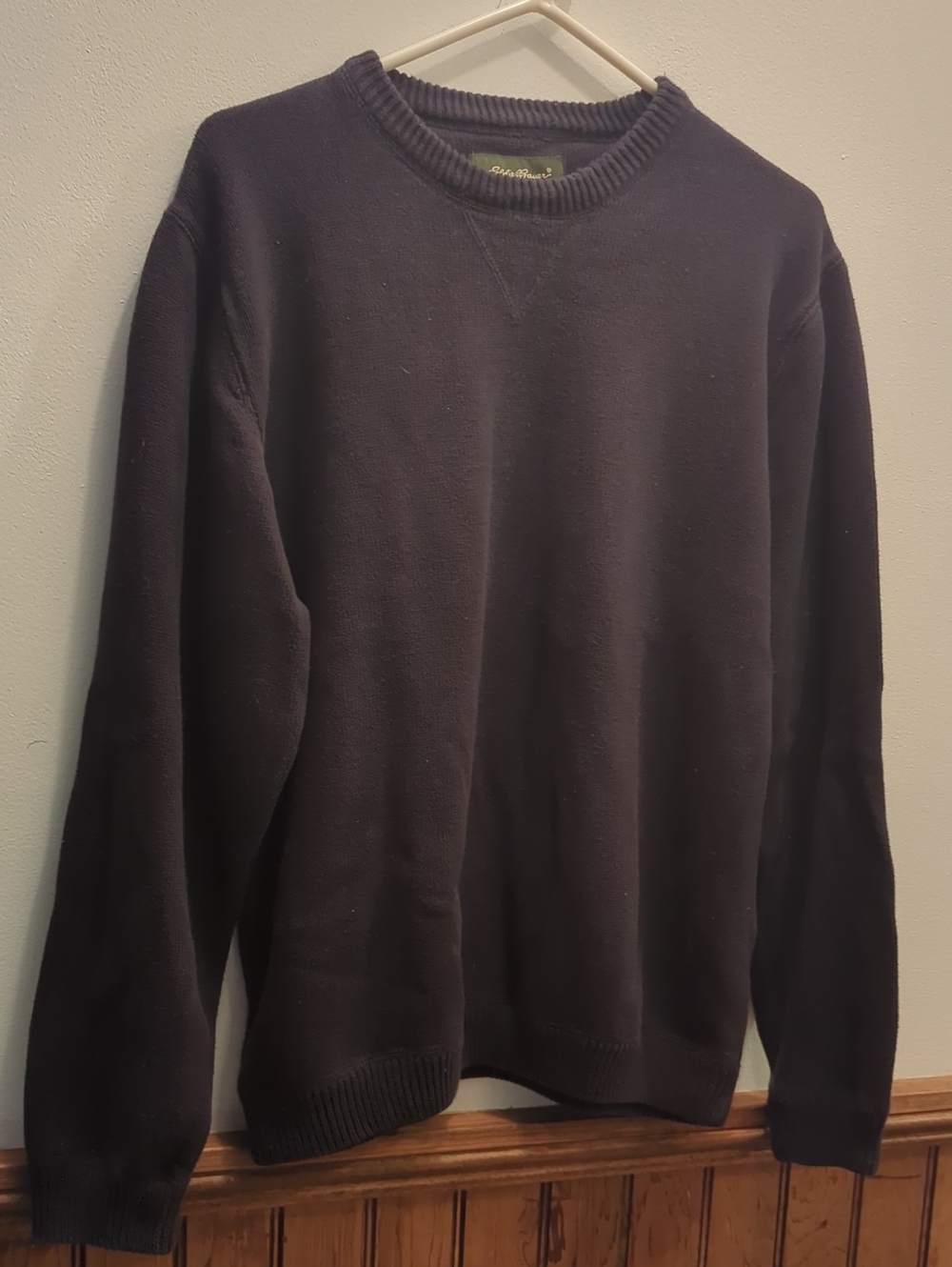 Eddie Bauer Men's Crewneck Black Sweater - Size Medium